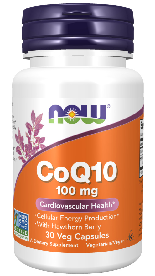 NOW SUPPLEMENTS COENZYME Q10 100mg 30 Veggie Capsules